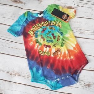 HARLEY DAVIDSON TIE DIE ONESIE